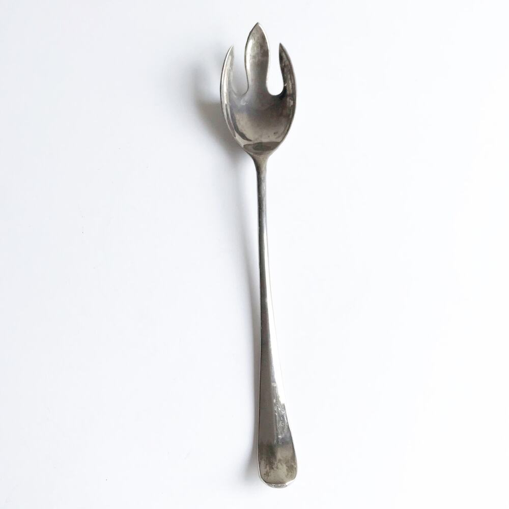 Vintage Silver Serving Fork MCM Serveware Formal Dining Wedding Serving Piece